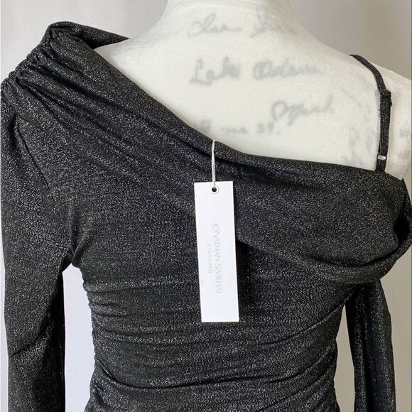 Jonathan Simkhai Standard Sabine Ruched Metallic Body-Con Dress size S - Picture 10 of 12